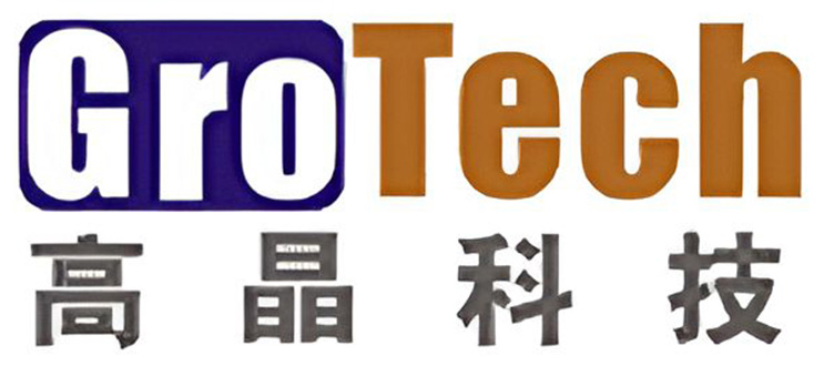 GroTech logo: blue 'Gro' and orange 'Tech' with four Chinese characters 高晶科技 below.